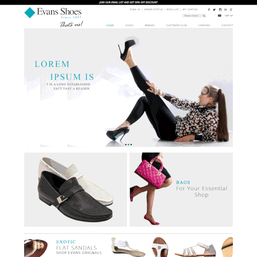 Shoes e-commerce  Sexy design