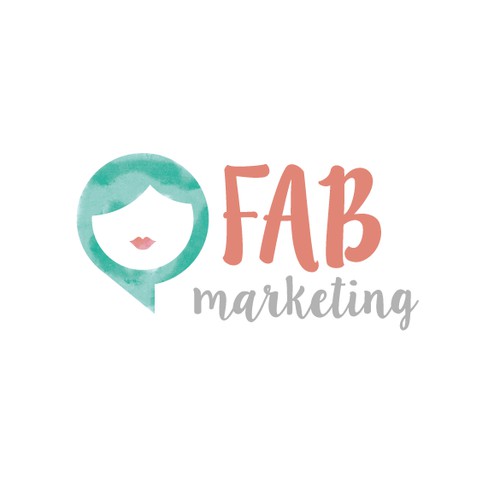 Feminine watercolor logo