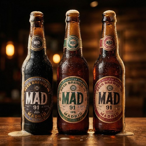 Design of the entire MAD91 beer family