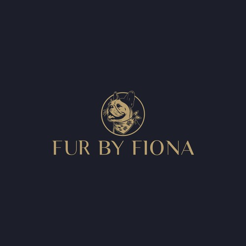 French Bulldog hand drawn sketch logo for Sustainable and Luxurious Pet Brand Logo