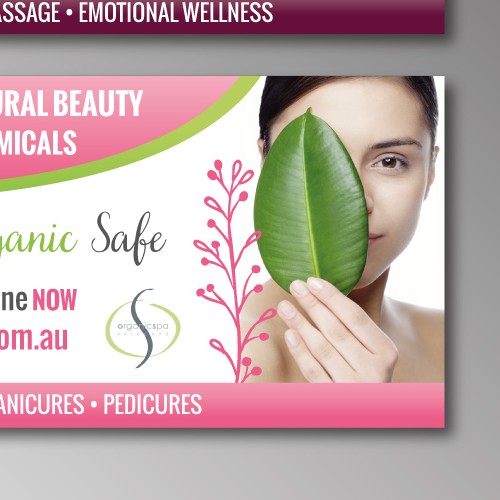 Create eye catching signage for a natural health and beauty clinic