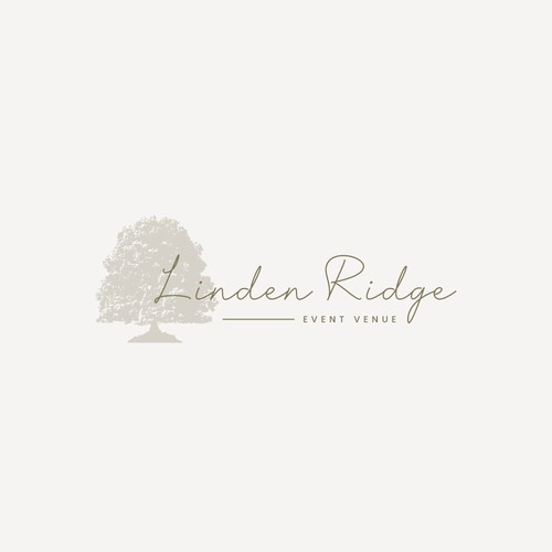 Logo design for "Linden Ridge", an event venue