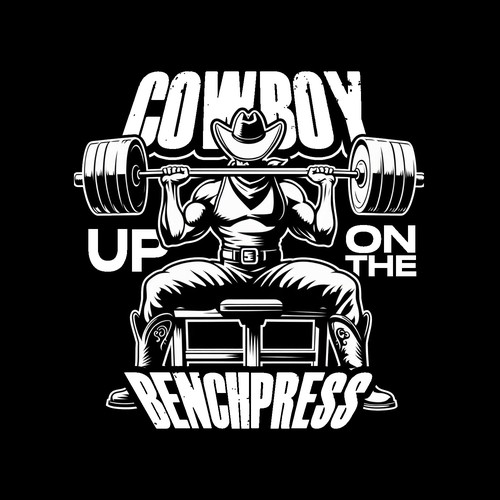 Cowboy gym t-shirt design