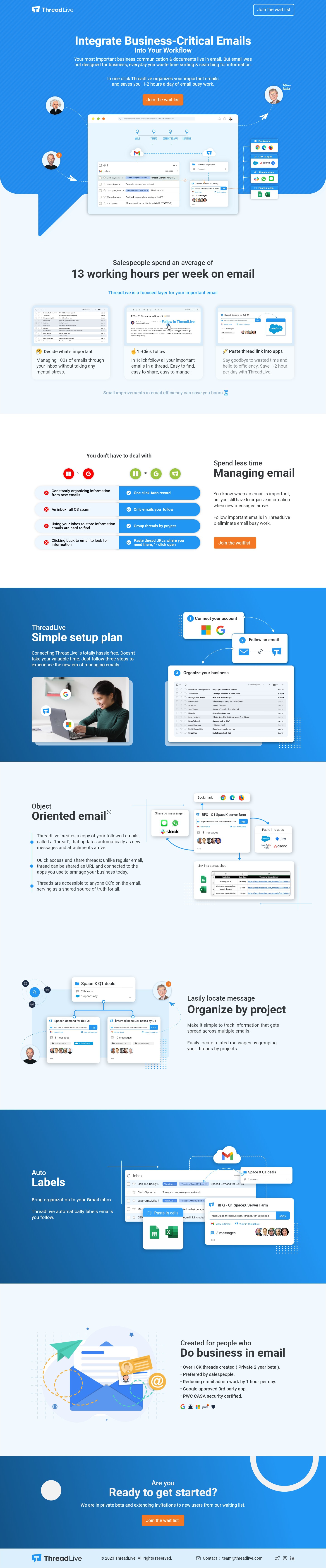 ThreadLive landing page