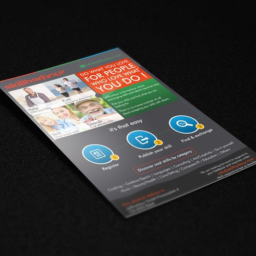Catchy Flyer for startup skillharbour