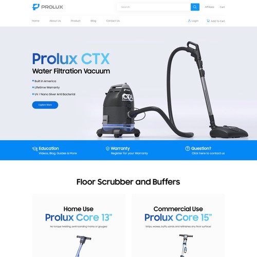 Prolux Website Design