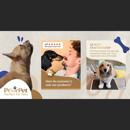 A Banner Ad for Pet Furniture Brand Website