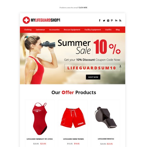 Newsletter designed for Lifeguards wear