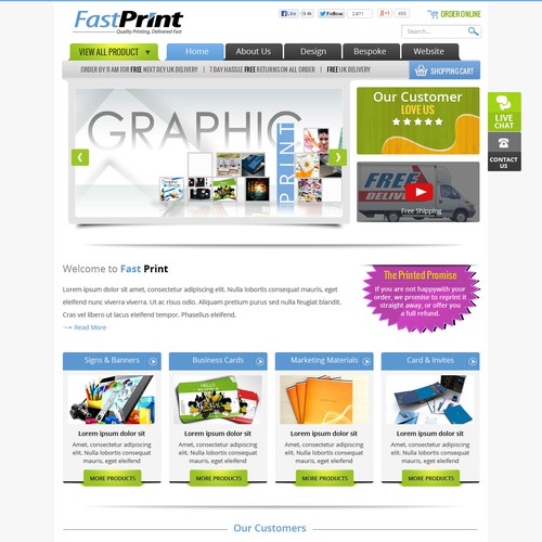 Create the new website for FastPrint