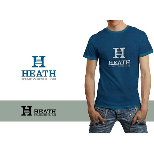 Create a bold logo for a stair building company