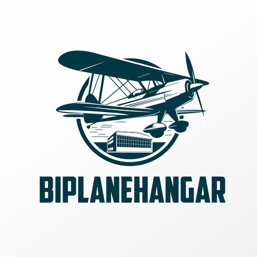 Vintage Biplane Emblem for BiplaneHangar.com
