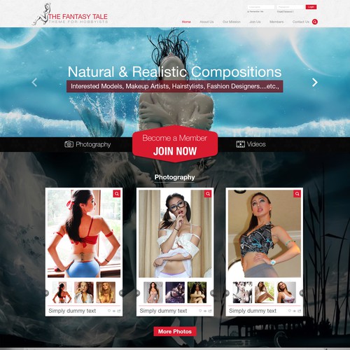 Photography website design