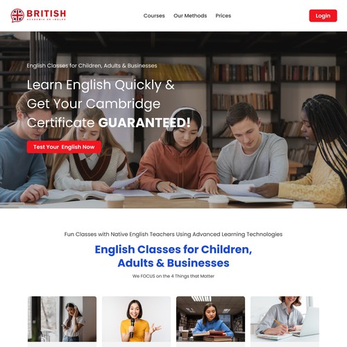"Creating a Stunning English Academy Website Design with Figma"