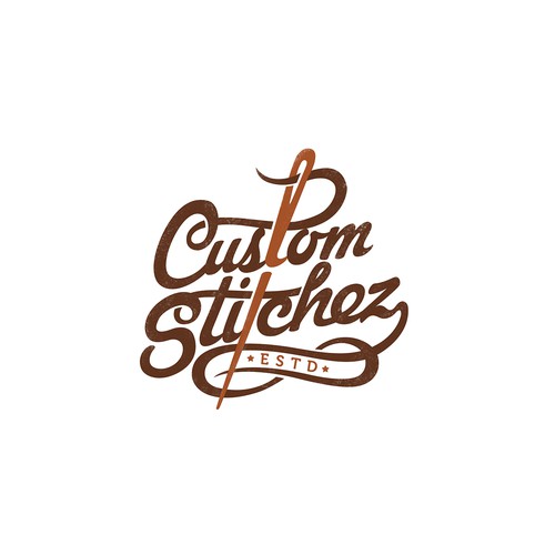  Fun and funky logo for our new Custom Stitchez shop