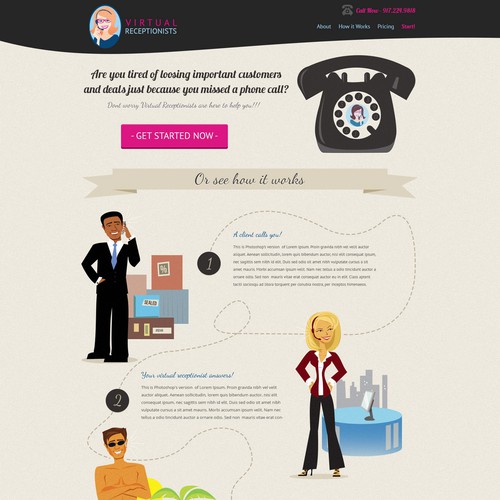 Help with New FUN website for Virtual Receptionists; fast, simple, but very fun with a whole new design