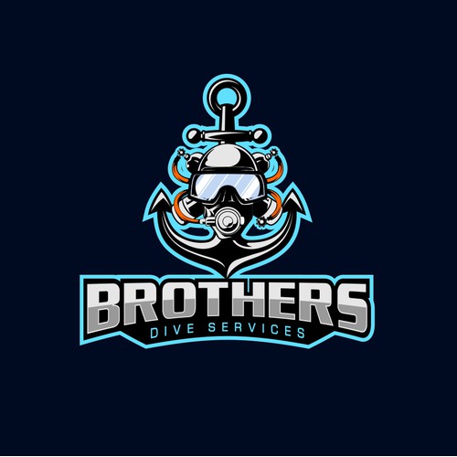 Logo Design Concept Brother Dive Services