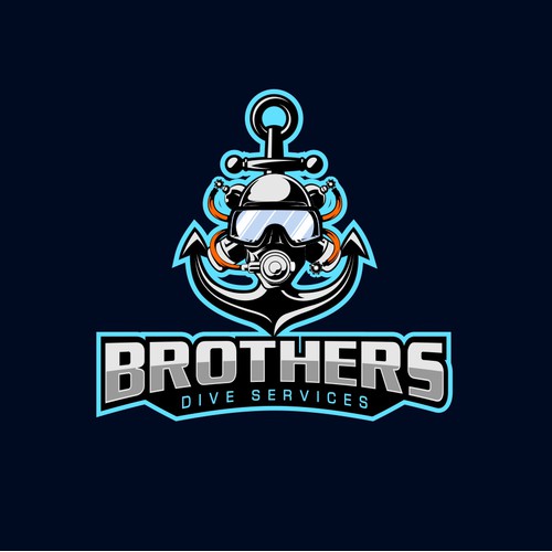 Logo Design Concept Brother Dive Services