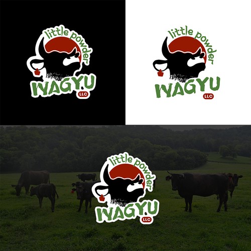 Logo concept for Little Powder Wagyu LLC