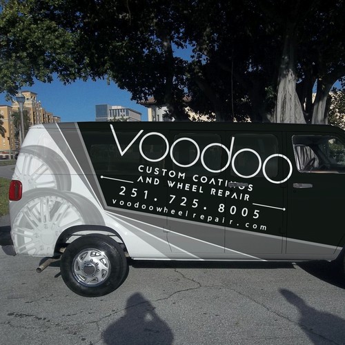 Voodoo Custom Coatings and Wheel Repair Van Wrap