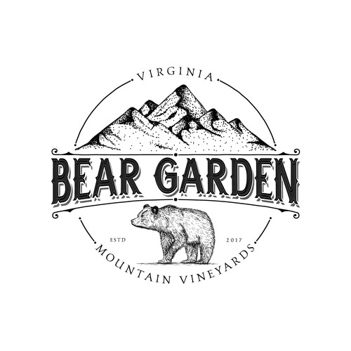 Vintage logo for vineyards in Virginia