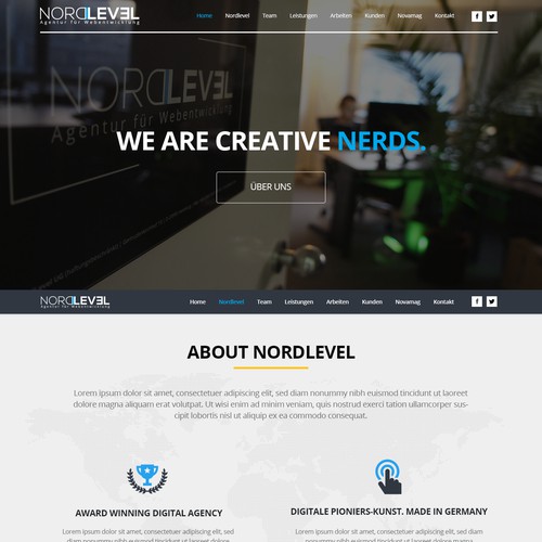 OnePager-Homepage for our Web Agency