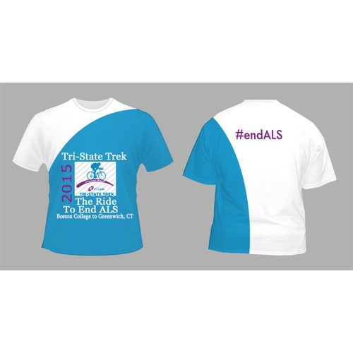 Create a t-shirt design for a 3-day bike ride to end ALS