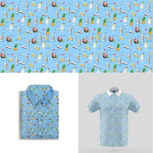 Hawaii style shirt pattern