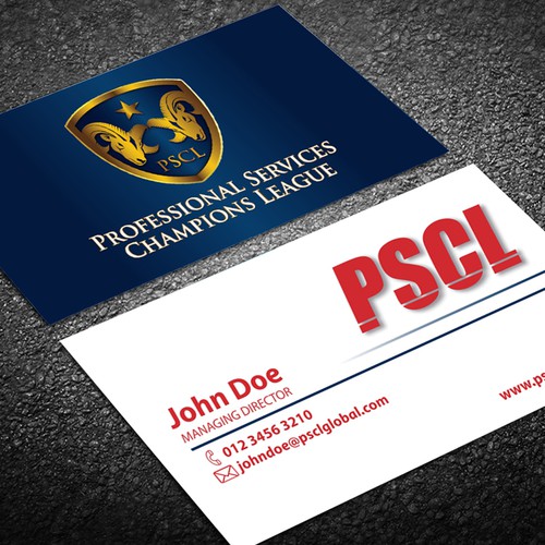 Business card concept for education for finance professionals.
