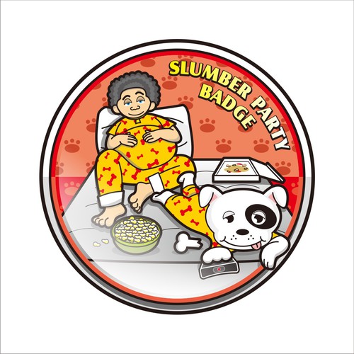 Gamification Dog Badge, fun and humorous. 