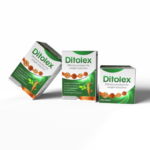 Ditolex – Weight Loss Supplement Bottle & Box Packaging