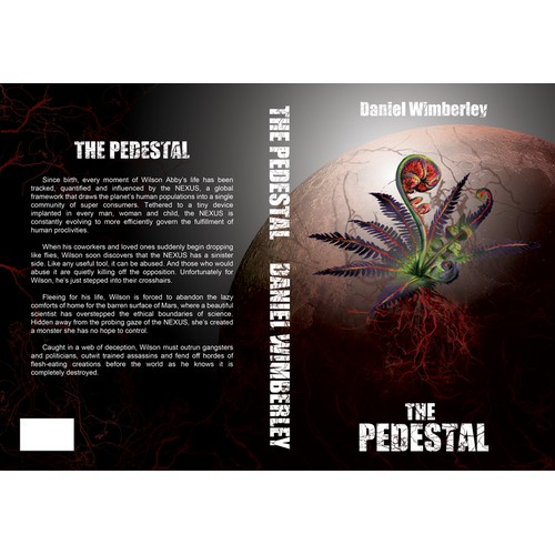 Create a creepy cover for my upcoming novel, The Pedestal.