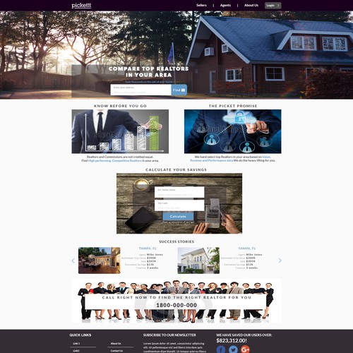 Web concept for a online realtor.