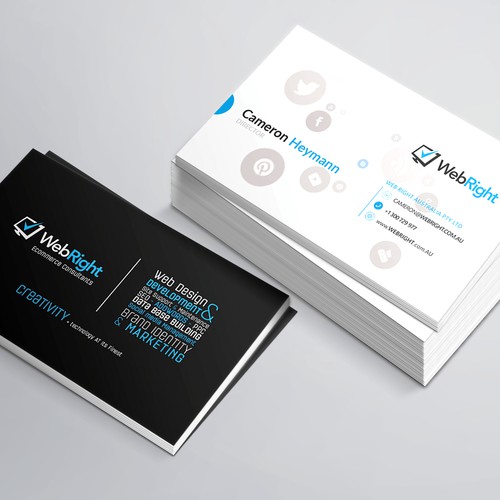 Business Card Design For  Web Services - Ecommerce Consultants