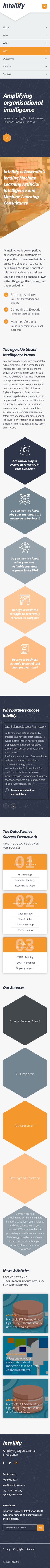 Intellify Website Homepage Design