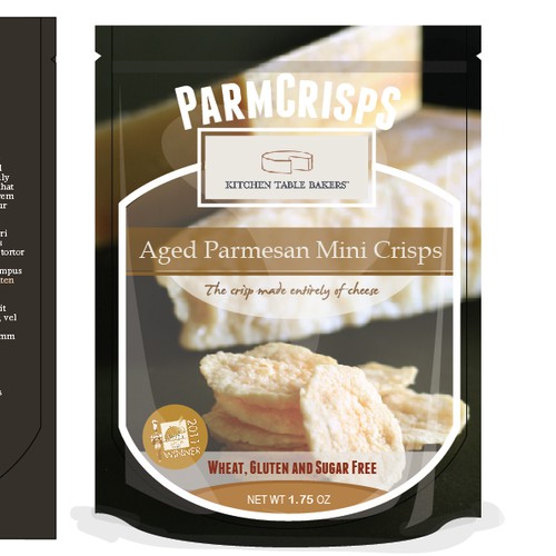 Create packaging for challenging awesome Parmesan Crisps Package
