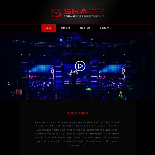 Webpage Design For Entertainment Sound Rental Company