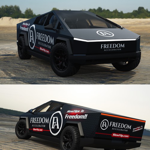Cyber truck wrap design