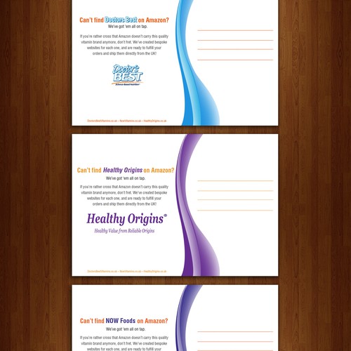 Postcard mailer for Vitamin Online Retailer