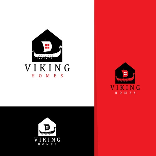 viking homes logo design