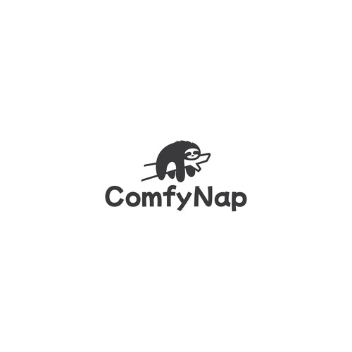 Simple sloth logo for pillow company.