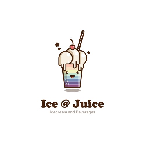 ice cream + juice place logo