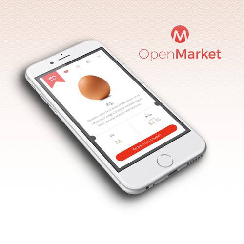 Flat Design App for Supermarket Chain