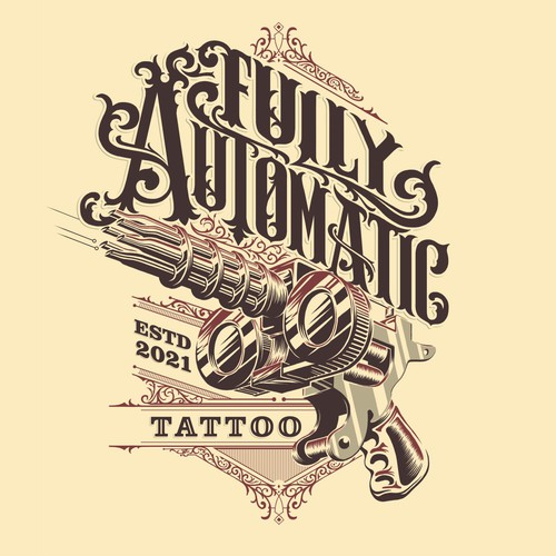 Vintage Style Logo for Tattoo Shop