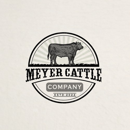 Retro logo design for the cattle company.