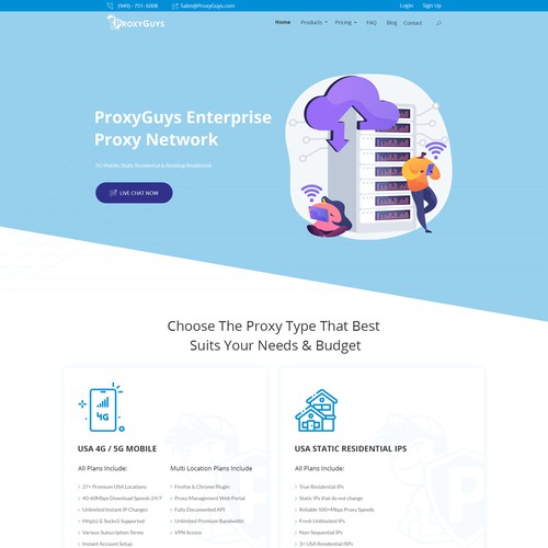 Redesign Wordpress Theme for Proxy Technology Business.