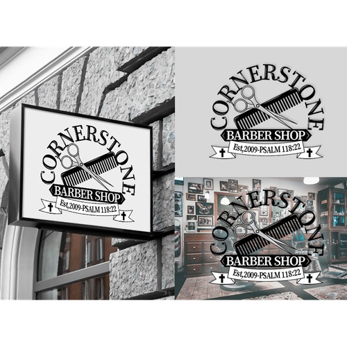 Cornerstone Barber Shop Logo