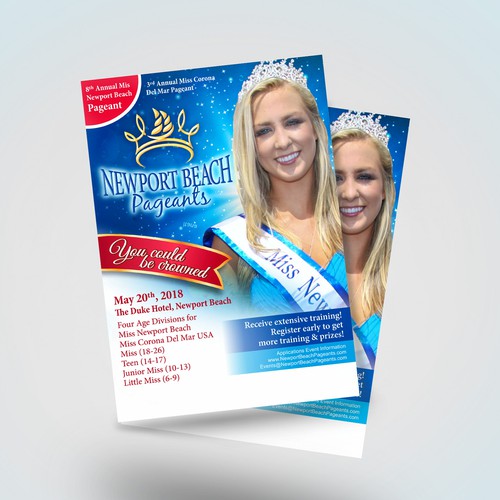 Flyer design for Miss Newport Beach