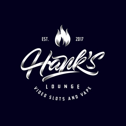 concept logo for hank's lounge