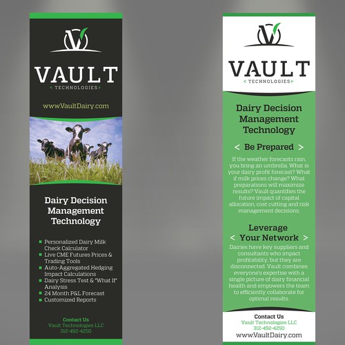 Create a high quality banner for Vault Technologies to display at the World Dairy Expo!