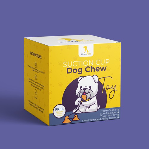 Package design for Suction Cup Dog Chew Toy